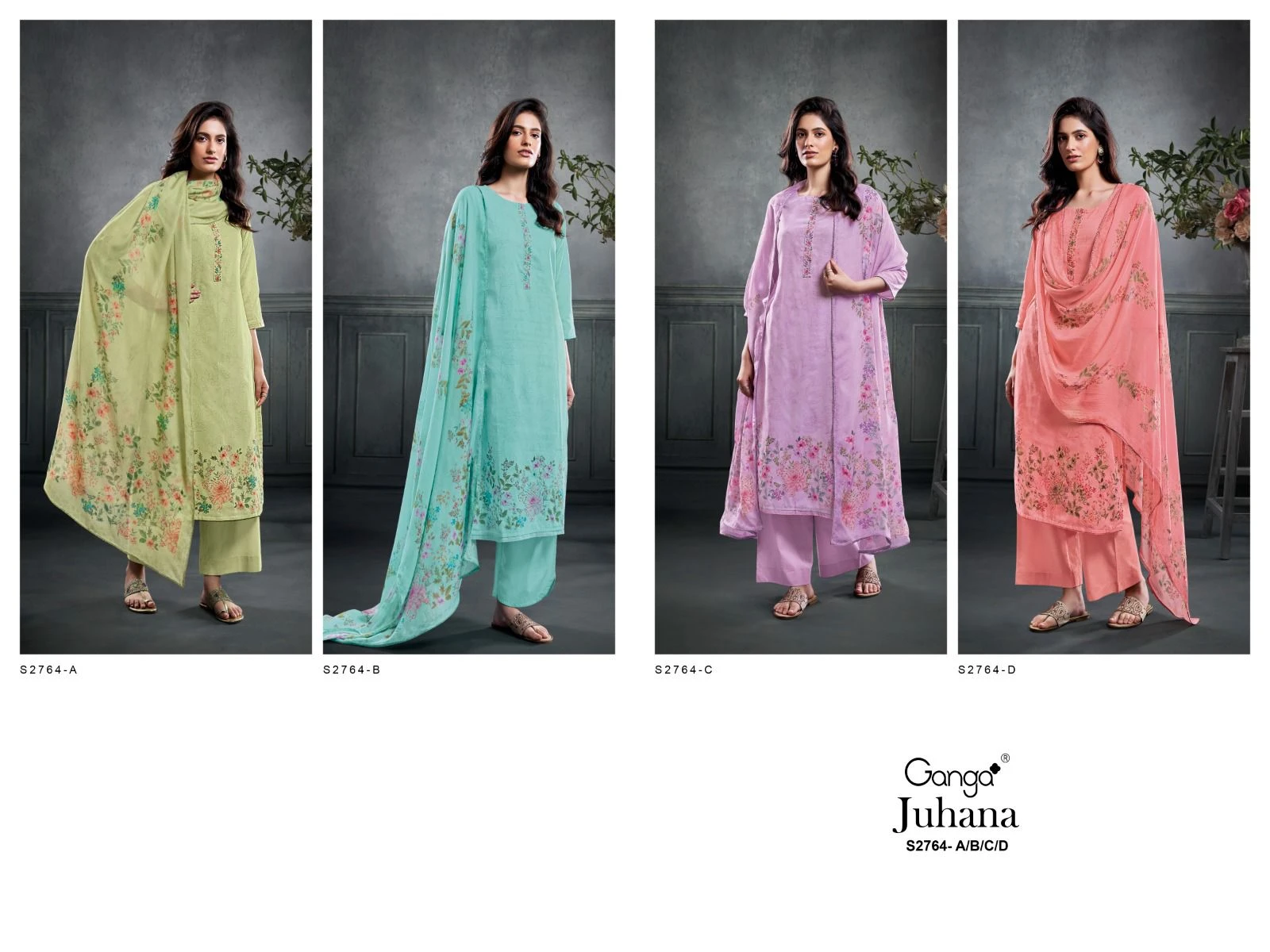 Ganga Juhana 2764 Premium Voil Printed Wholesale Fancy Salwar Suit Catalog — Wholesale Salwar Suits, Ganga wholesale from Surat — view 6
